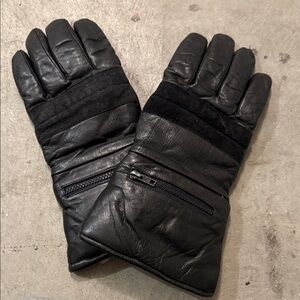 Men's Black Leather Gloves